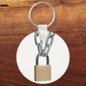 Gesloten hangslot en ketting sleutelhanger (Voorkant)