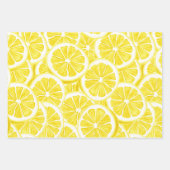 Gesloten leemons die papiersets overvullen inpakpapier vel (Voorkant 3)