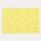 Gesloten leemons die papiersets overvullen inpakpapier vel (Voorkant)