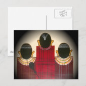Gesloten Masai Familieportret Briefkaart (Voorkant / Achterkant)