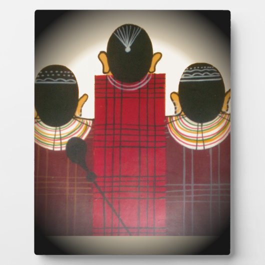 Gesloten Masai Familieportret Fotoplaat (Voorkant)