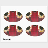 Gesloten Masai Familieportret Ovale Sticker (Vel)