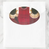 Gesloten Masai Familieportret Ovale Sticker (Tas)