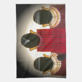 Gesloten Masai Familieportret Theedoek (Verticaal)