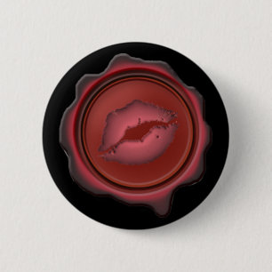 GESLOTEN MET EEN KISS VAN SHARON SHARPE RONDE BUTTON 5,7 CM