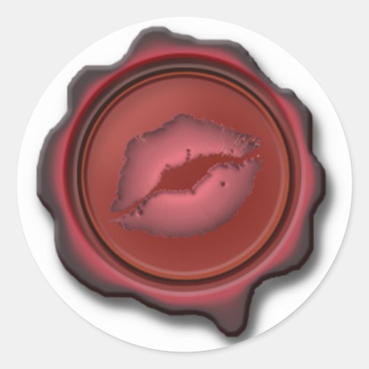 GESLOTEN MET EEN KISS VAN SHARON SHARPE RONDE STICKER (Voorkant)