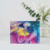 GESLOTEN MET OWL EN VIOLIN BRIEFKAART (Staand voorkant)