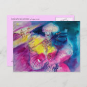 GESLOTEN MET OWL EN VIOLIN BRIEFKAART (Voorkant / Achterkant)