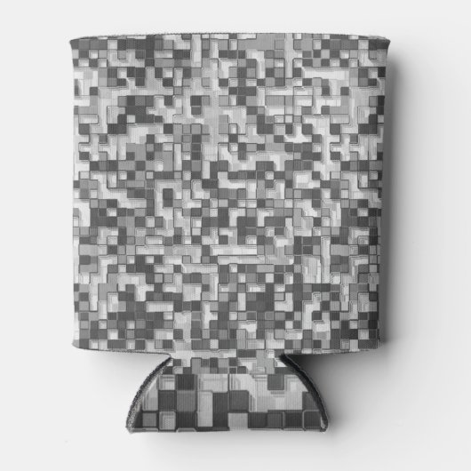 Gesloten mini-kwadraten in grijze tonnen om vrij t blikjeskoeler (Voorkant)