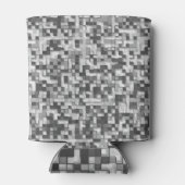 Gesloten mini-kwadraten in grijze tonnen om vrij t blikjeskoeler (Achterkant)