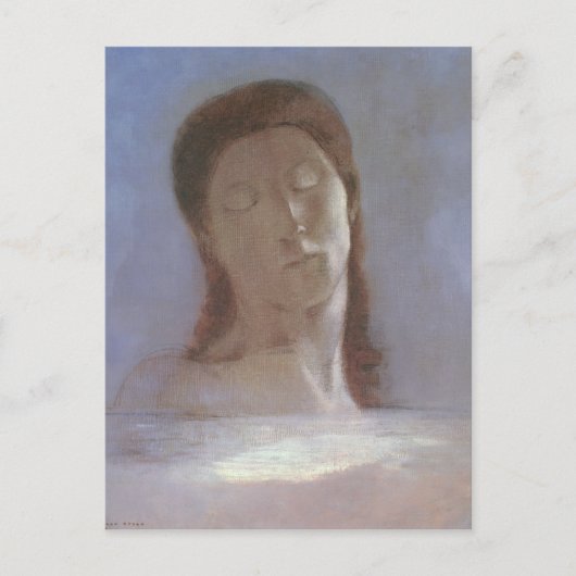 Gesloten ogen, 1890 briefkaart (Voorkant)