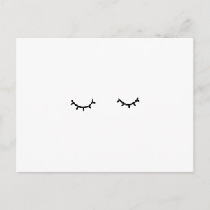 Gesloten ogen, alleen wimpers briefkaart