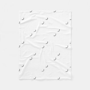 Gesloten ogen, alleen wimpers fleece deken