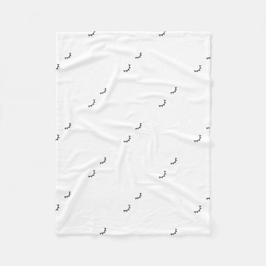 Gesloten ogen, alleen wimpers fleece deken (Voorkant)