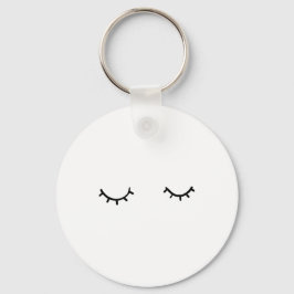 Gesloten ogen, alleen wimpers sleutelhanger