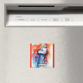 Gesloten Ogen Ginger en Water Aangepaste naam Magneet (Insitu (Vaatwasser))