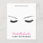 Gesloten ogen lange zweetuitbreiding flyer (Voorkant)