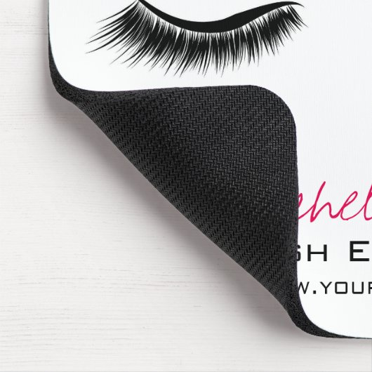 Gesloten ogen lange zweetuitbreiding muismat (Hoek)