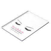 Gesloten ogen lange zweetuitbreiding notitieboek (Linkerzijde)