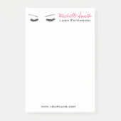 Gesloten ogen lange zweetuitbreiding post-it® notes (Voorkant)