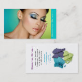 Gesloten ogen make-up visitekaartje (Voorkant / Achterkant)