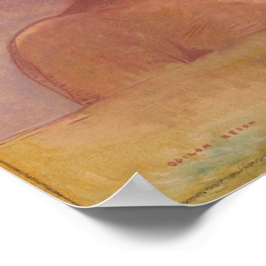 Gesloten ogen (Redon 1899) Poster (Hoek)