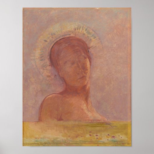 Gesloten ogen (Redon 1899) Poster (Voorkant)