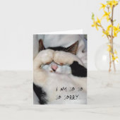 gesloten oogkat, ben ik zo zo zo droevige… kaart (Gele Bloem)