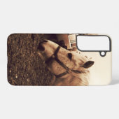 Gesloten paarden en bus samsung galaxy hoesje (Achterkant horizontaal)