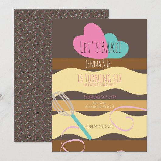 Gesloten rok ter decoratie op dag Roze sproeten Kaart (Voorkant / Achterkant)