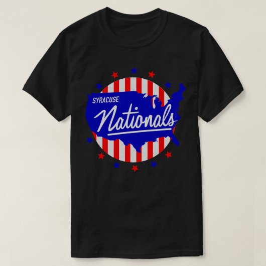 Gesloten Syracuse Nationals Basketbal 1961 T-shirt (Design voorkant)
