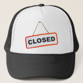 Gesloten teken trucker pet (Voorkant)