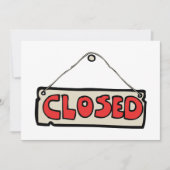 Gesloten teken uitnodigingen