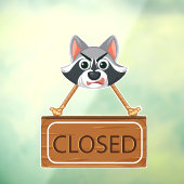 Gesloten Uithangbord Raamsticker (Vel 3)