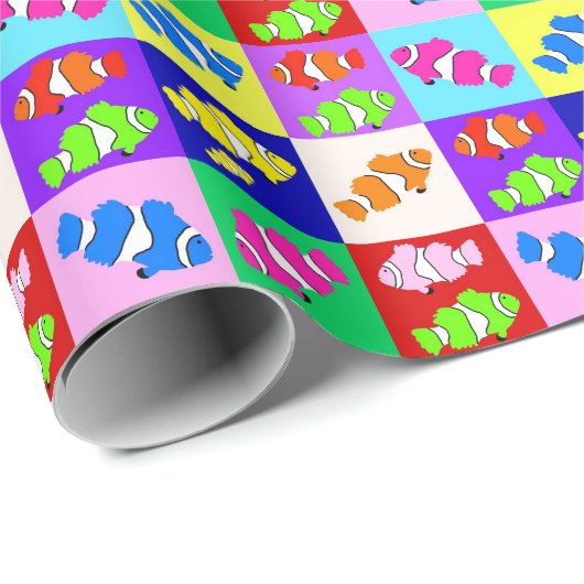 Gesloten viskinderen van afgelopen dag cadeaupapier (Rol Hoek)