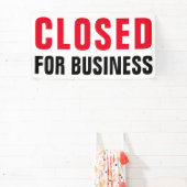 Gesloten voor Bedrijven - Custom professional Spandoek (Insitu)