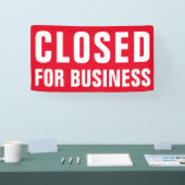 Gesloten voor Bedrijven - Custom professional Spandoek (Beurs)