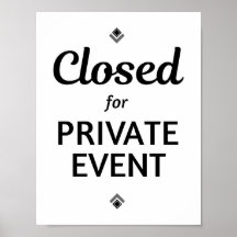 Gesloten voor een privé Gebeurtenis
