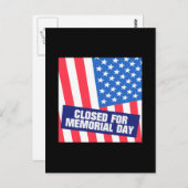 Gesloten voor herdenkingsdag briefkaart (Voorkant / Achterkant)