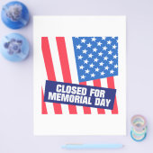 Gesloten voor herdenkingsdag flyer (Enkel)