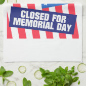 Gesloten voor herdenkingsdag theedoek (Gevouwen)