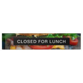 Gesloten voor lunch Hamburger Acryl Naambord (Voorkant)