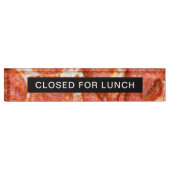 Gesloten voor lunch Pizza Acrylaat Naambord (Voorkant)