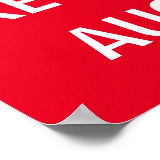 Gesloten voor vakantie zakelijk rood poster (Hoek)