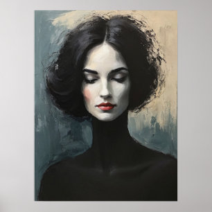 Gesluierde Essentie Vrouw Portret Poster