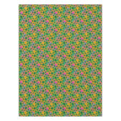 Gesmede bloemenkettings in bosgroen tafelkleed (Voorkant)