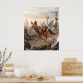 Gesmede Fox Ember Poster (Keuken)
