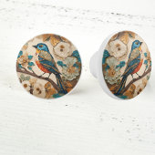 Gesmede Vogel Keramische Knop