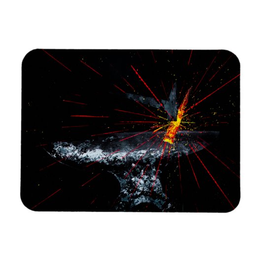 Gesmeed Anvil Metalen Mes Blacksmith Farrier Magneet (Horizontaal)