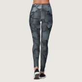 Gesmeed metaal 3D, gekraakt Leggings (Achterkant)